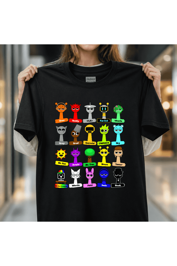 Funny Sprunki Toys Collection Kids Boys Girls Game Gift Unisex T-Shirt, S- 5XL