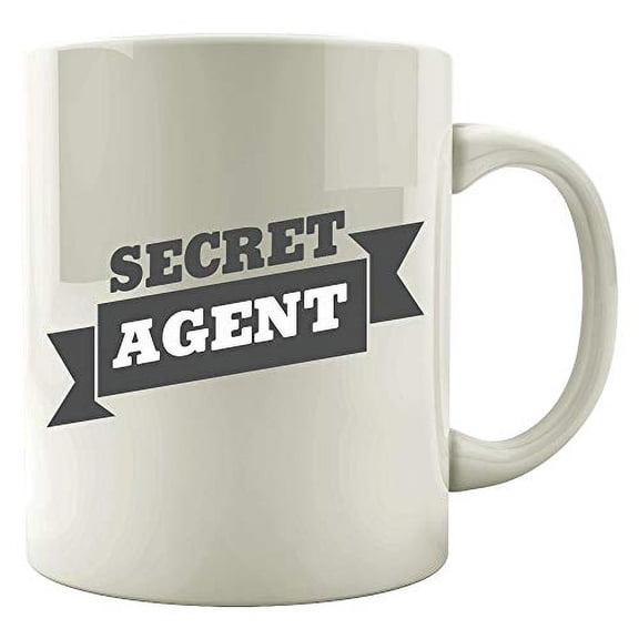Funny Spy 11 oz Coffee Mug - Secret Agent Identity White Ceramic Gift