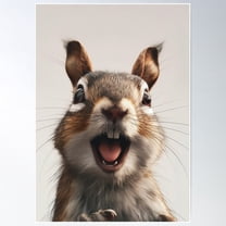 Funny Squirrel. Animal Art Poster Wall Art, Modern Wall Decor For Living Room Bedroom, 8x12 UNFRAMED