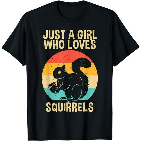 Funny Squirrel Designs For Girls Women Mom Chipmunk Lovers T-Shirt