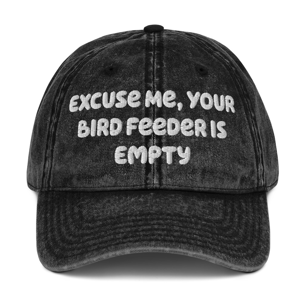 Metallschild 'Excuse Me Your Bird Feeder Is Empty' – Vintage-Look, 20,3 X 30,5 Cm
