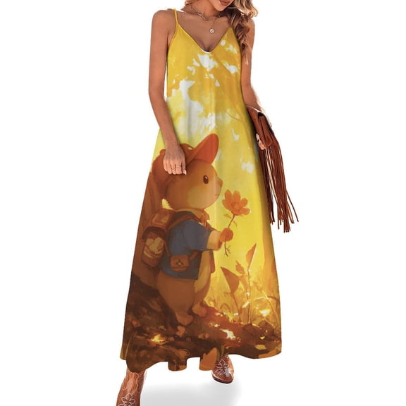 Funny Squirrel Fine Art Sleeveless Dress Summer Dress Woman 2025