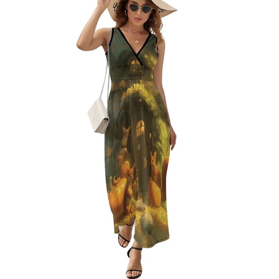 Funny Squirrel King Size Sleeveless Dress Dresses Summer Women Dresses Clothing Woman Dresses Dress