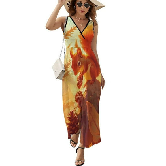 Funny Squirrel Sleeveless Dress Female Clothing Dress Women Summer 2025 Dress