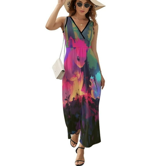 Funny Squirrel Sleeveless Dress Woman Fashion Long Dresses Women's Summer Suit Dress 2025