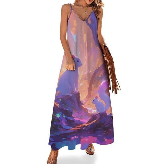 Funny Squirrel Sleeveless Dress Woman Fashion Long Dresses Women's Summer Suit Dress Summer 2025 Women