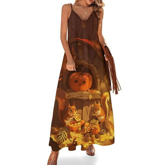Funny Squirrel Sleeveless Dress Woman Fashion Long Dresses Women's Summer Suit Dress Summer 2025 Women