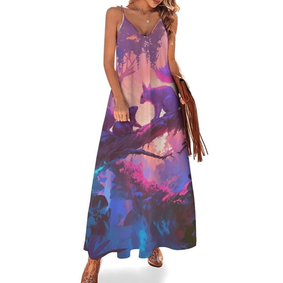 Funny Squirrel Sleeveless Dress for Women Clothing Female Women's Summer Skirt