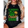 thumbnail image 1 of Funny St Patrick's Cruise Ship Shamrocks Women Unisex Graphic Short Sleeve T-Shirt, 1 of 6