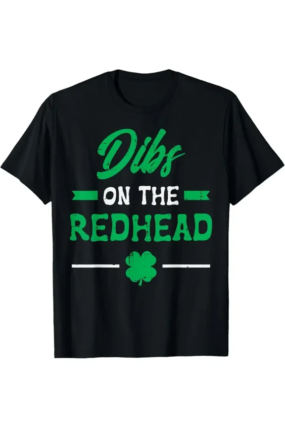 Funny St. Patrick's Day Redhead Clover Men Women Short Sleeve Casual T-Shirt
