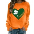 thumbnail image 1 of Funny St Patrick's Day Sweatshirt Women Green Clover Graphic Raglan Long Sleeve Pullover Holiday Crew Neck Shenanigans Coordinator Shirt, 1 of 6