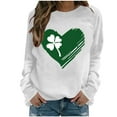 thumbnail image 1 of Funny St Patrick's Day Sweatshirt Women Green Clover Graphic Raglan Long Sleeve Pullover Holiday Crew Neck Shenanigans Coordinator Shirt, 1 of 6
