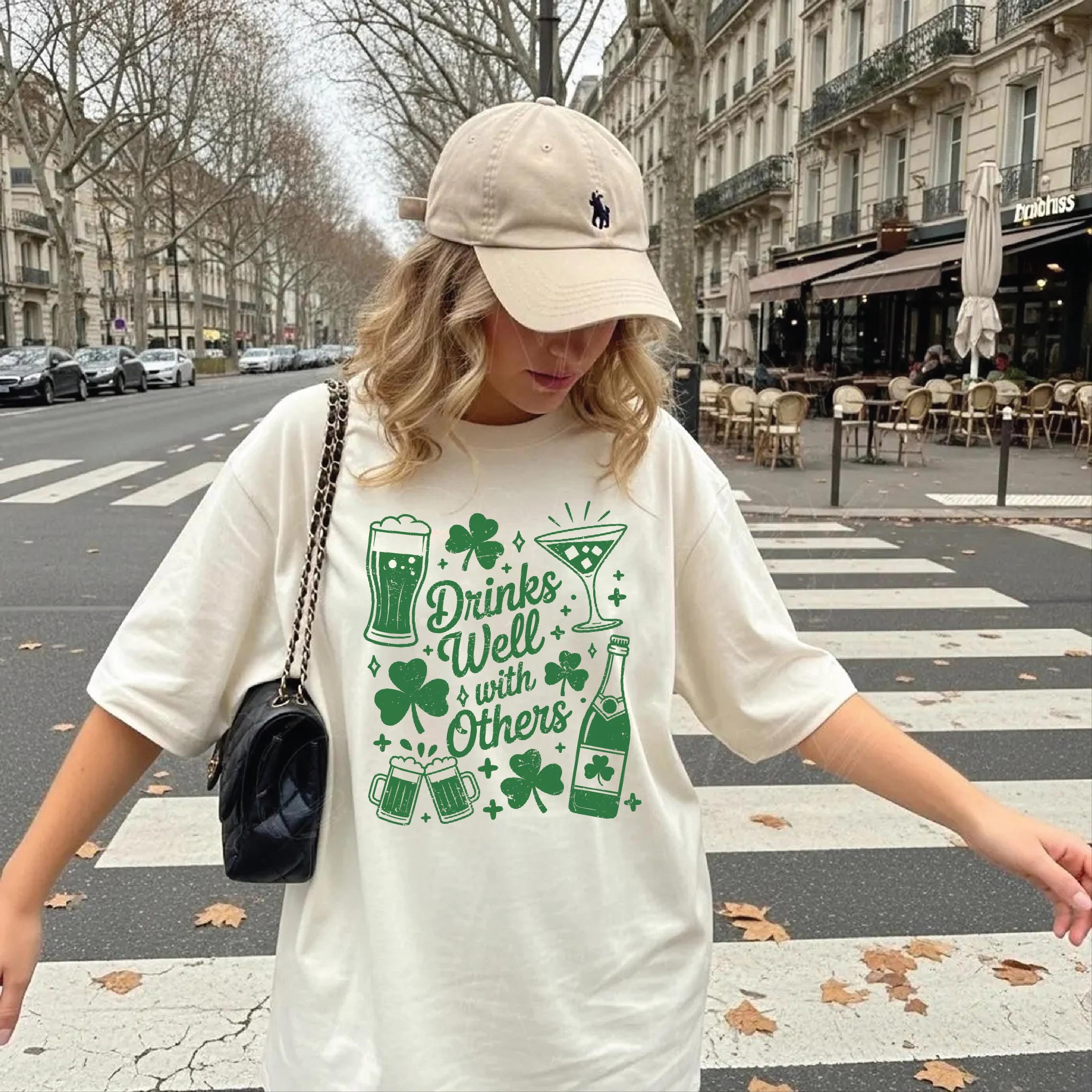 Funny St. Patrick's Day T-shirt: Irish Drinking Shirt with Clover ...