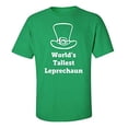 thumbnail image 1 of Funny St. Patrick's Day World's Tallest Leprechaun Adult Short Sleeve T-Shirt-Green-6XL, 1 of 4