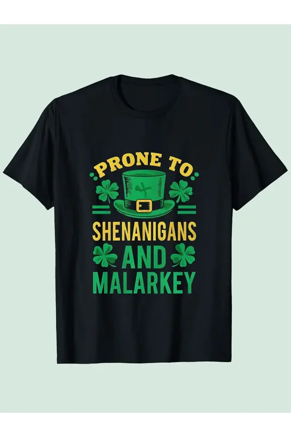 Funny St. Patrick's Shenanigans Malarkey Unisex Short Sleeve Graphic T-Shirt