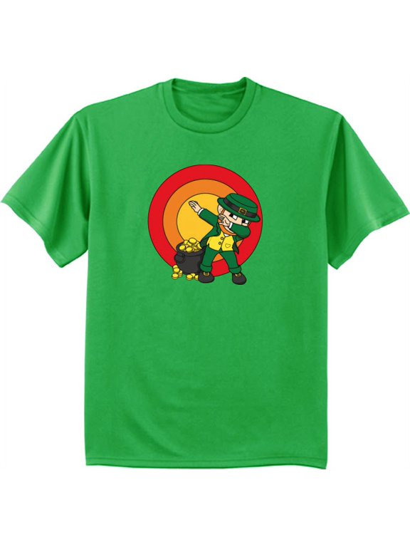 Funny St Patricks Day Leprechaun Dab T-shirt Men's Graphic Tee