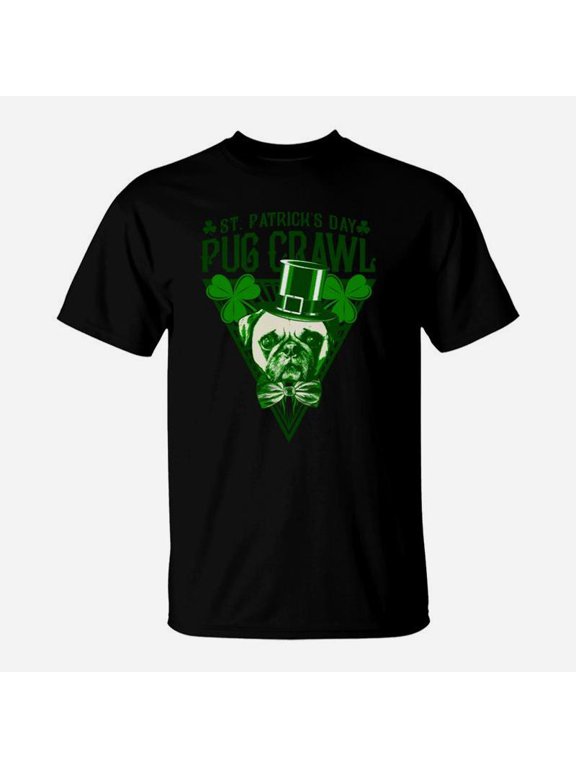 Funny St Patricks Day Pug Crawl TShirt