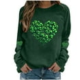 thumbnail image 1 of Funny St Patricks Day Shirt Women Shamrock Crewneck Sweatshirt Long Sleeve Casual Pullover Saint Patricks Day Shirt Green Going Out Tops for Women, 1 of 4