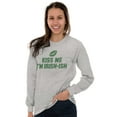 thumbnail image 1 of Funny St Patricks Kiss Me Not Irish Women's Long Sleeve T Shirt Brisco Brands L, 1 of 6