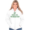 thumbnail image 1 of Funny St Patricks Kiss Me Not Irish Zip Hoodie Sweatshirt Women Brisco Brands L, 1 of 6