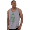 thumbnail image 1 of Funny St Pattys Keep Calm I'm Irish Plus Size Graphic Tank Top Brisco Brands 2X, 1 of 5