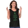 thumbnail image 1 of Funny St Pattys Keep Calm I'm Irish Tank Top T Shirts Men Women Brisco Brands S, 1 of 5