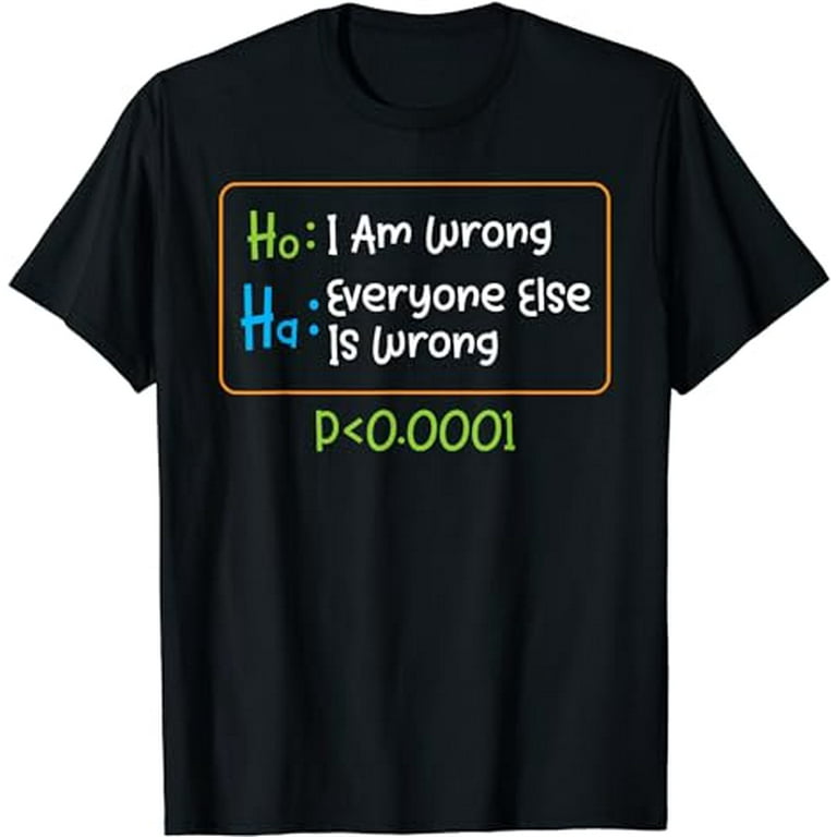Funny Statistics T Shirt - Everyone Else Is Wrong Funny Statistics T Shirt - Everyone Else Is Wrong