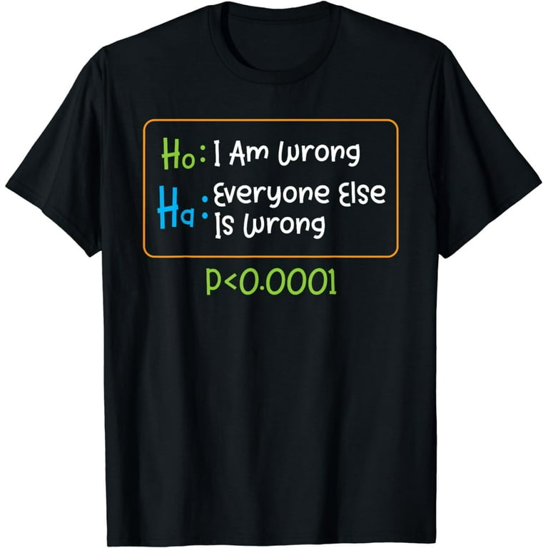 Funny Statistics T Shirt - Everyone Else Is Wrong Funny Statistics T Shirt - Everyone Else Is Wrong