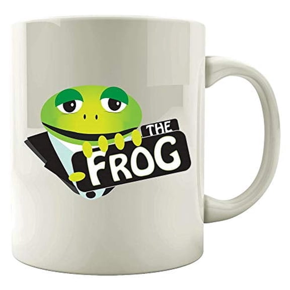 Steampunk Frog 11 oz Coffee Mug - Science Fiction Fantasy Humor White Ceramic Gift