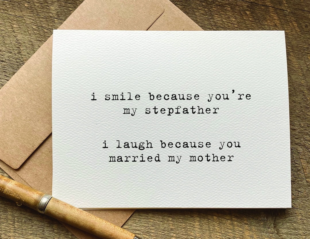 Step Off Humorous Funny Step-father Card –