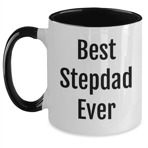 Funny Stepdad Ever Gifts from Family - Two Tone Coffee Mug for Graduation