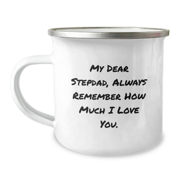 Funny Stepdad Gifts from Men, Gifts for Stepdad, My Dear Stepdad, Camping Mug for Graduation