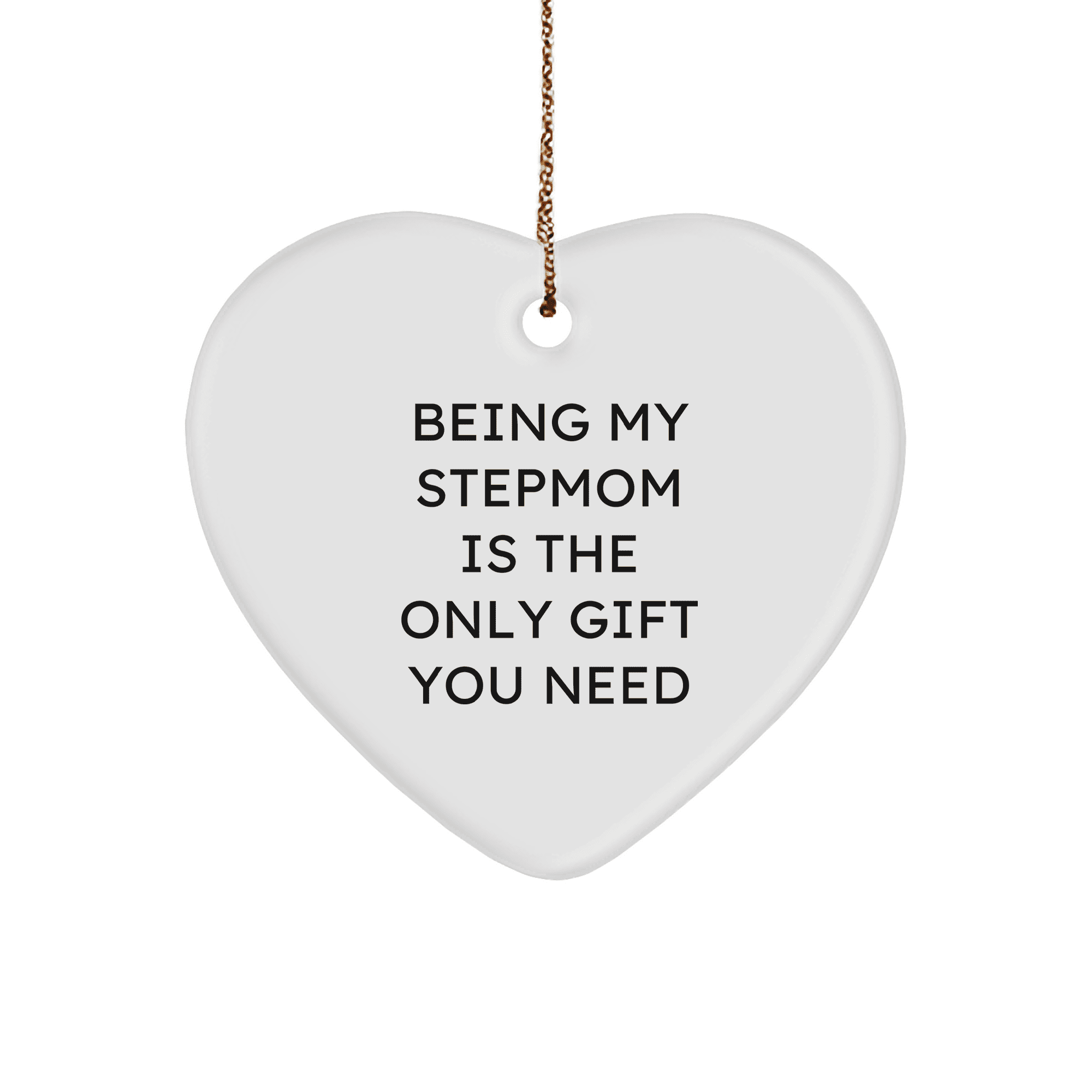 Funny Stepmom Gifts from Men Heart Ornament for Christmas Unique