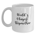 thumbnail image 1 of Funny Stepmother Gifts from Family, White Coffee Mug with 'World's Okayest Stepmother' Quote, Perfect for Graduation, 1 of 4
