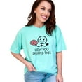 thumbnail image 1 of Funny Stick Figure Holding Brain T-Shirt, Hey You Dropped This Humorous Tee, Unique Gift Idea for Friends, Casual Graphic Tee Shirt, Chalky Mint Comfort Colors T-Shirt, Large, 1 of 1