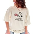thumbnail image 1 of Funny Stick Figure Holding Brain T-Shirt, Hey You Dropped This Humorous Tee, Unique Gift Idea for Friends, Casual Graphic Tee Shirt, Ivory Comfort Colors T-Shirt, Medium, 1 of 1