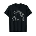 thumbnail image 1 of Funny Stick Figure Joke - Pull Yourself Together Man Black T-Shirt, 1 of 5