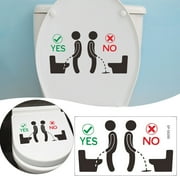 Funny Stickers Car Stickers,Wall Stickers Cartoon Antics Removable Toilet Stickers Bathroom Toilet Decoration Self Adhesive Paper Custom Stickers,White