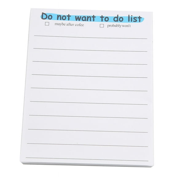 Funny Sticky Note, to Do List Notepad Funny Stationery, Office Supplies, Notebook Labels, Desk Sticky Note 50 Pages,B