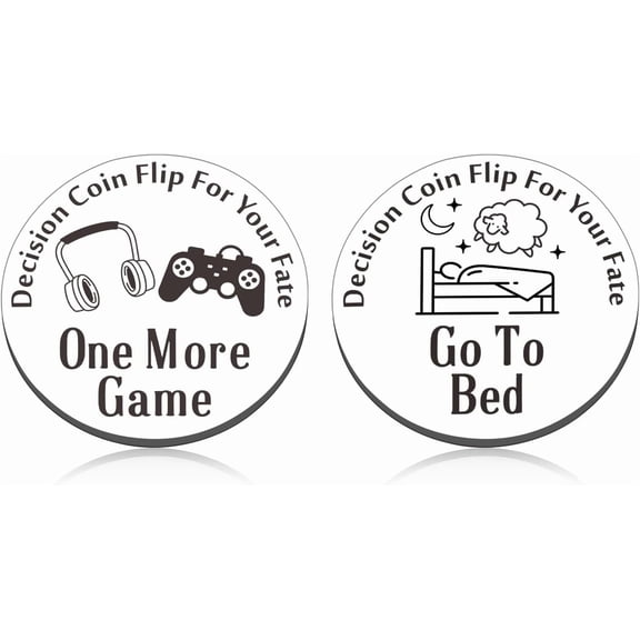 Funny Stocking Stuffers Gift for Gamers Sons Boys Girls Men Women Boyfriend Decision Maker Coin for Game Lover Fan Gaming Christmas Valentines Birthday Gifts for Teen Spooky Basket Stuffers for him