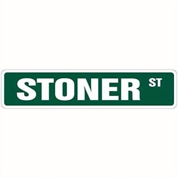 Funny Stoner St Retro Metal Street Sign Humorous Man Cave/Garage/Bar Wall Decor