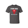 thumbnail image 1 of Funny Storm Area 51 Can't Stop Us All Adult Short Sleeve T-Shirt-Charcoal-Medium, 1 of 4