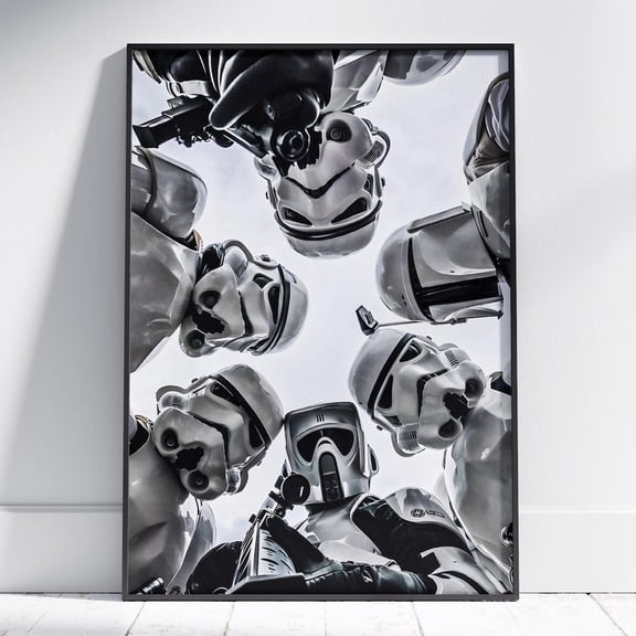 Funny Stormtrooper Print: Star Wars Bathroom Wall Art, Unframed Paper Poster 24x36in