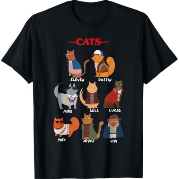 Funny Stranger Cats Meme for Men Woman T-Shirt
