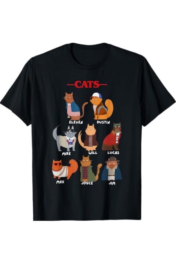 Funny Stranger Cats Meme for Men Woman T-Shirt