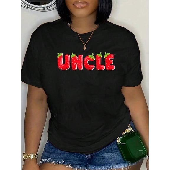 Funny Strawberry Uncle Birthday Family Matching T-Shirt