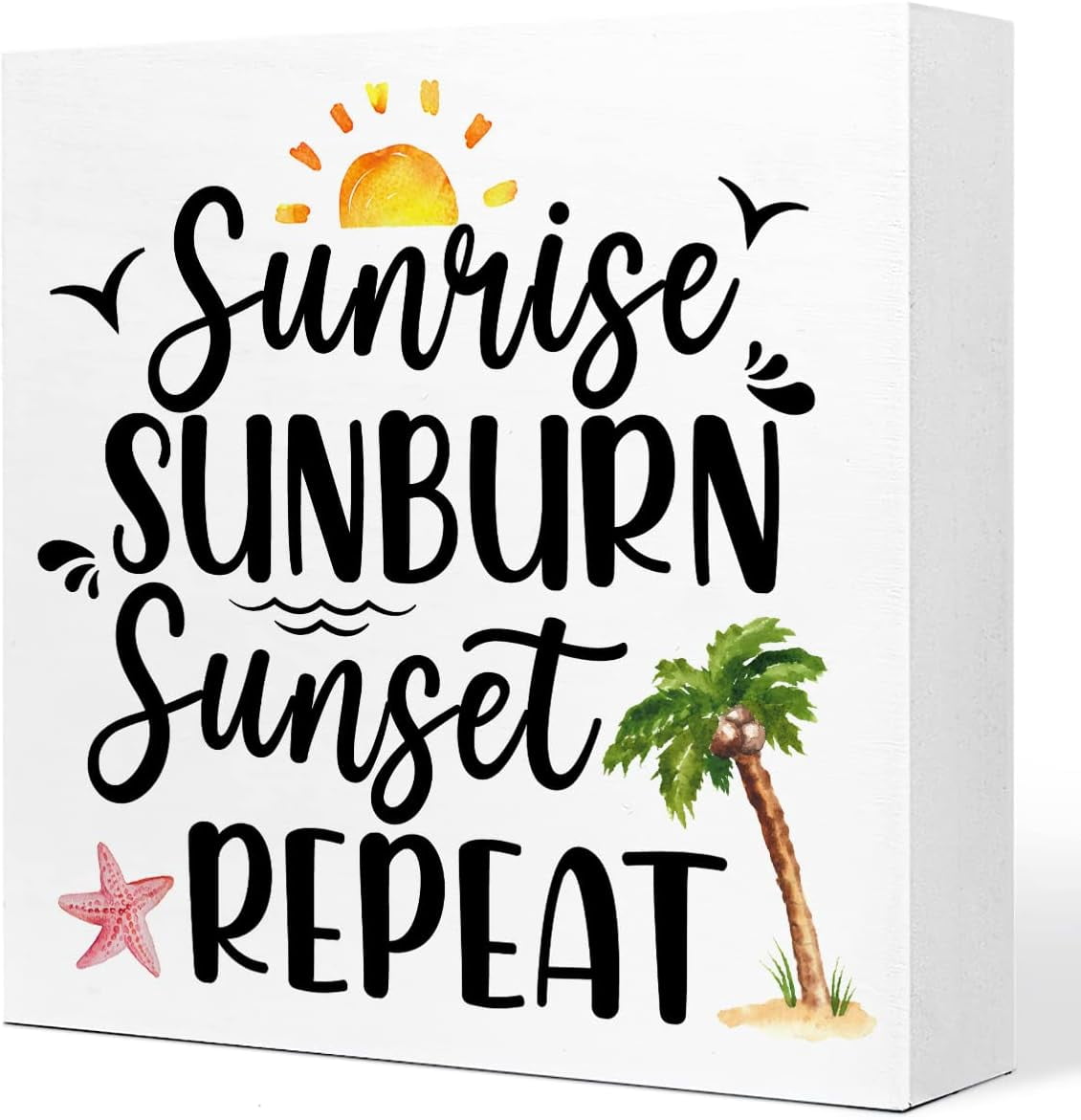Curated visual reference: Funny Summer Decor Beach Themed Wooden Signs Summer Desk Decor Photo Inspiration