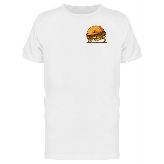 Funny Sumo Hamburger Cartoon T-Shirt Men -Image by Shutterstock, Male Small