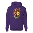 thumbnail image 1 of Funny Sun Flower Grass Nature Skull Fashion Graphic Hoodie Sweatshirt, Purple, X-Large, 1 of 1