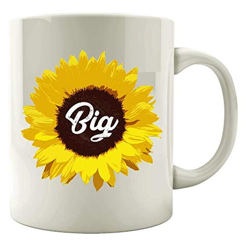Funny Sunflower 11 oz Coffee Mug - Big Bloom Flower Sunshine White Ceramic Gift